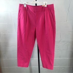 Halogen Pleat Front Crop Pants Size 16P Pink NWOT